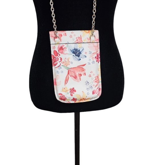 SAFE KEEPER Flower Print  Vegan Leather Crossbody - Picture 5 of 5